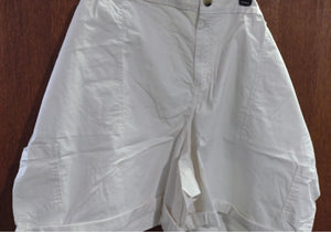 White Ivory Cargo Pocket Short Shorts