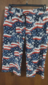 Red White Navy Blue Capri Gaucho Gauchos