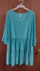 Beautiful Satiny Tiered Shirt Top