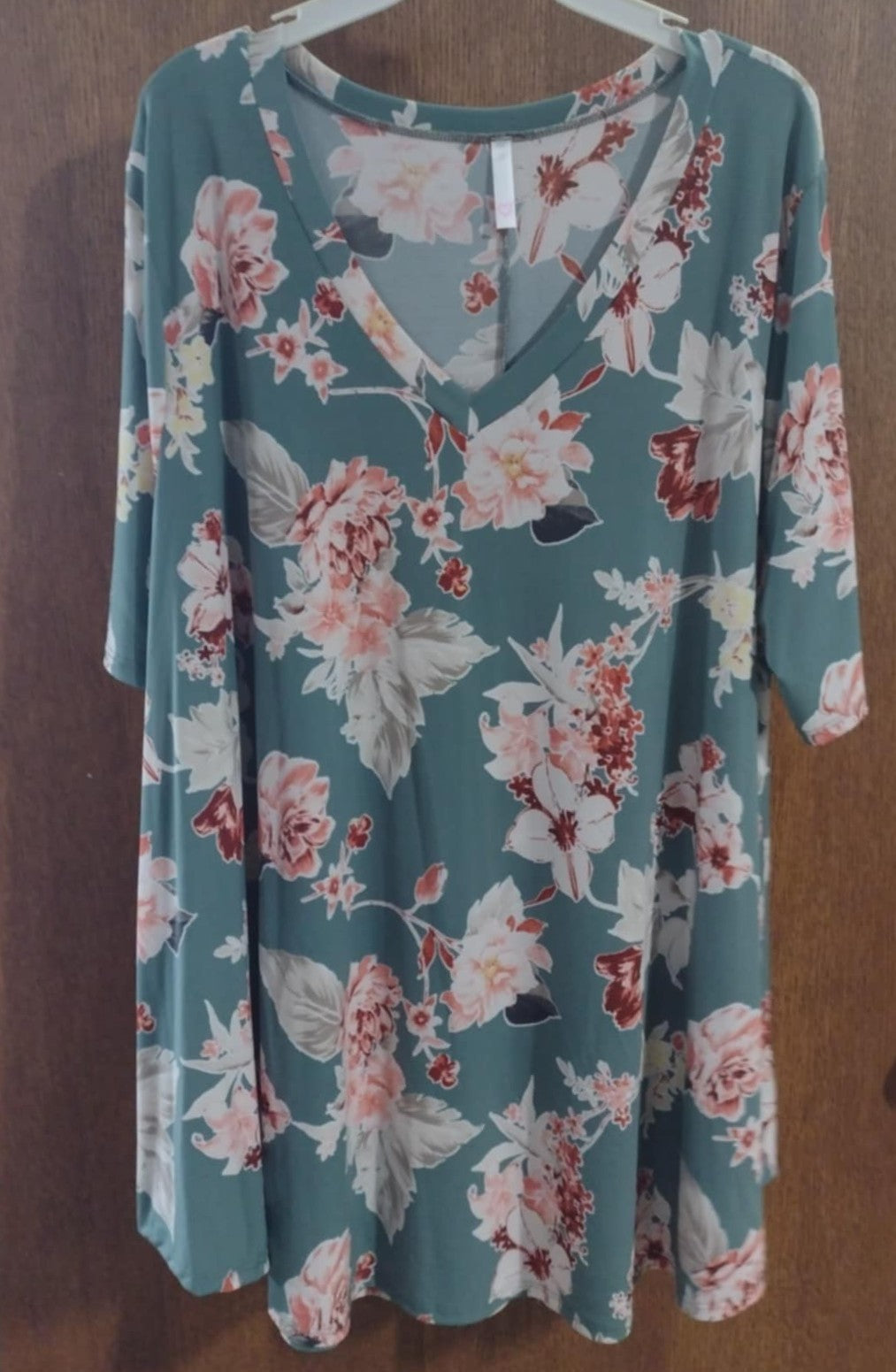 Beautiful Green Floral Shirt Top