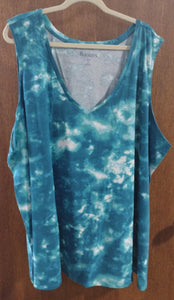 Teal Tie Dye Tank Top