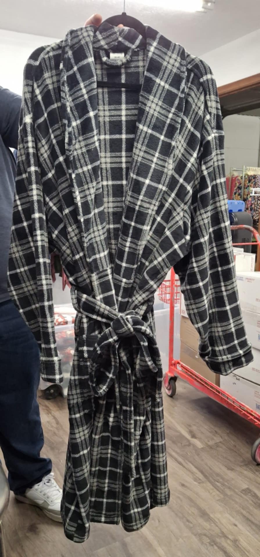Mens Plaid House Bath Robe