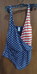 Red White Blue Stars & Stripes USA Swimsuit Bathing Suit Swim Suit