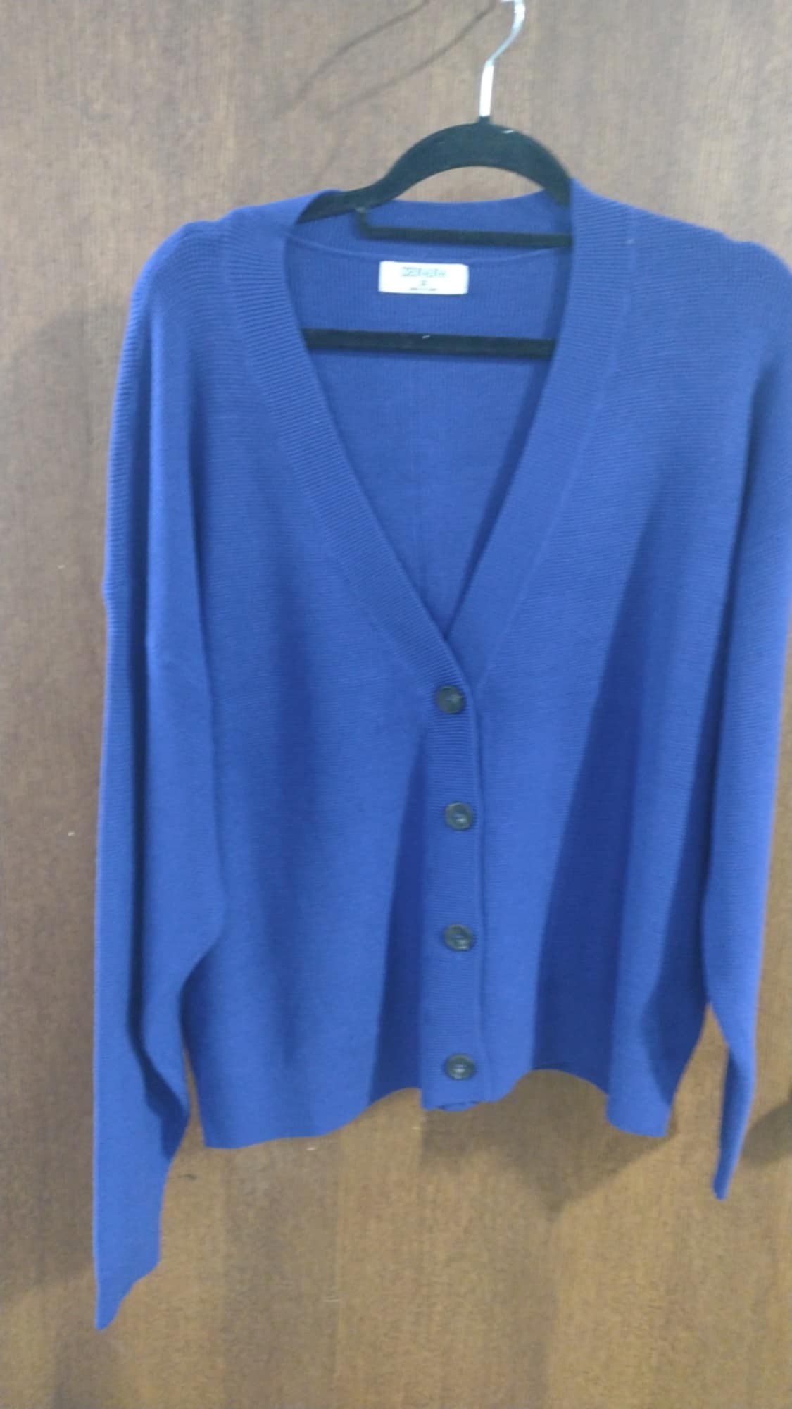 Blue Button Front Sweater Cardigan