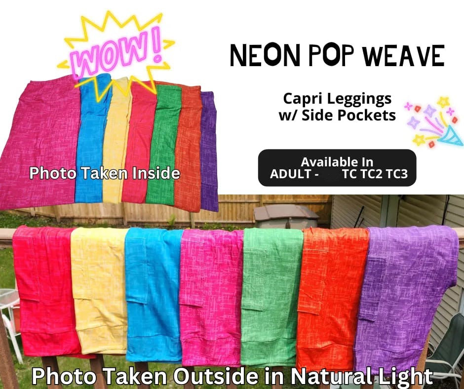 Neon Pop Cherry Red Capris Capri