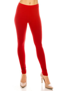 Solid Red Legging Leggings