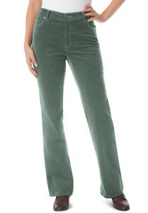 Green Stretch Corduroy Bootcut Jean