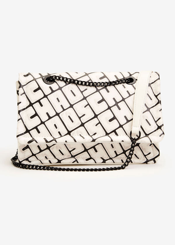 Choas Graffiti Chain Strap Shoulder Bag
