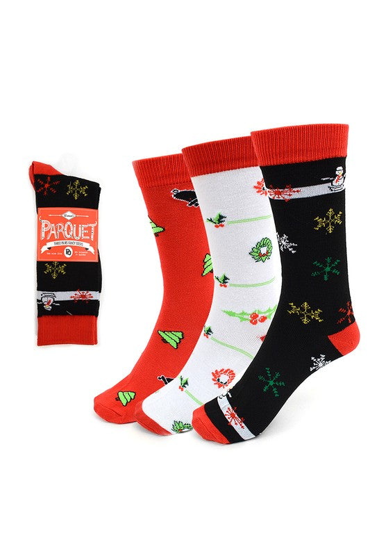 3 Pairs Pack Ladies Christmas Holiday Socks