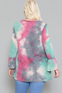 PSFU Tie Dye Top w Bell Sleeves
