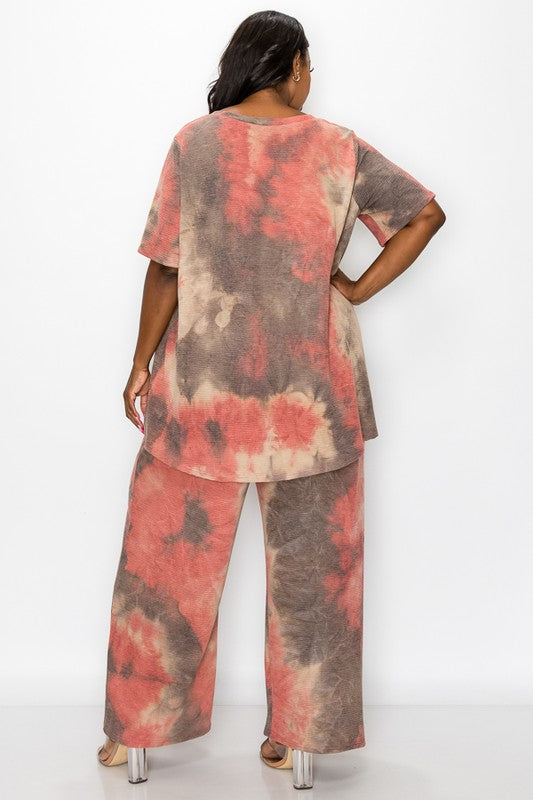 PSFU Tie Dye Outfit 2 Pieces Pants and Shirt Top
