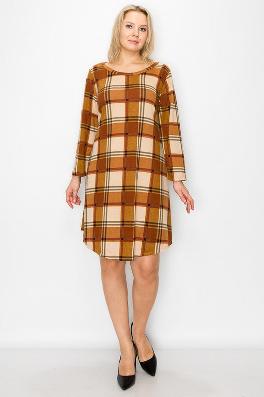 PSFU Perfect Fall Dress w Belt Tie & Pockets