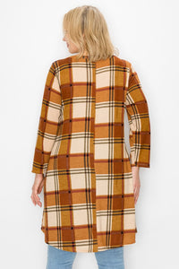 PSFU Plaid Dress w Tie Waist & Pockets