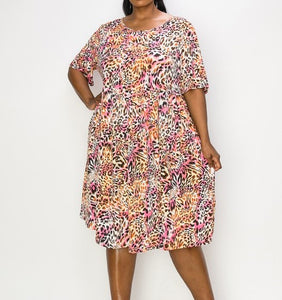 PSFU Pink Leopard Dress