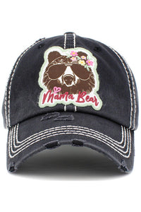 Mama Bear Distressed Baseball Hat