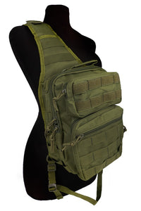 Olive Green Tactical Double Stitch Heavy Duty Shoulder Bag