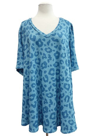 Blue Leopard top