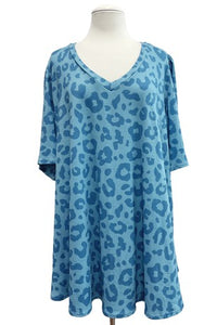 Blue Leopard top