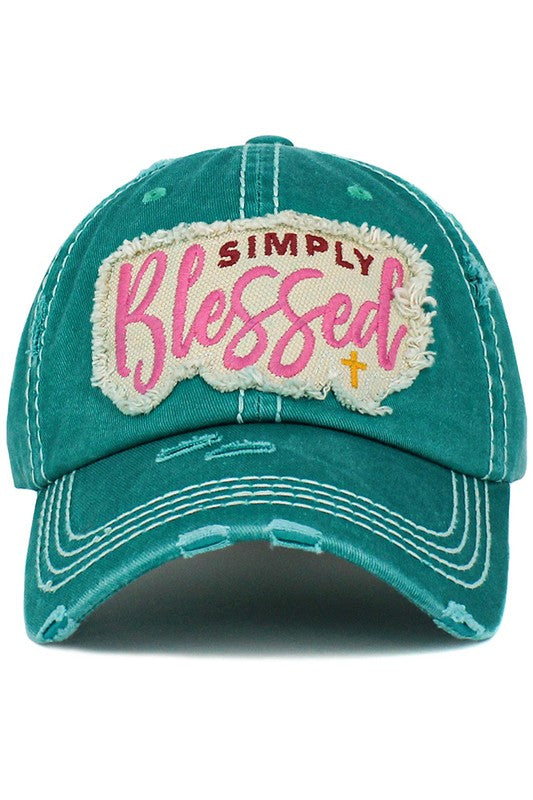 Simply Blessed Distressed Baseball Hat