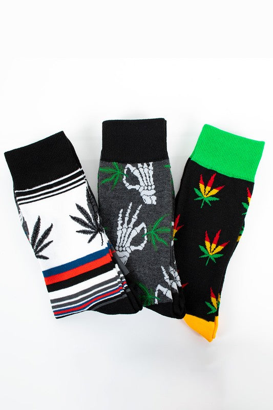 3 Pack of 420 Weed Socks