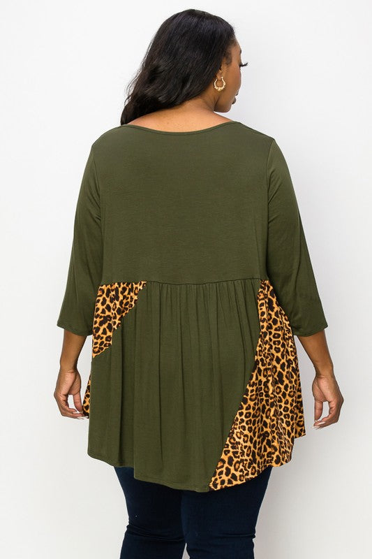 PSFU Green Leopard Shirt Top