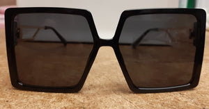 Oversize Black Square Sunglasses