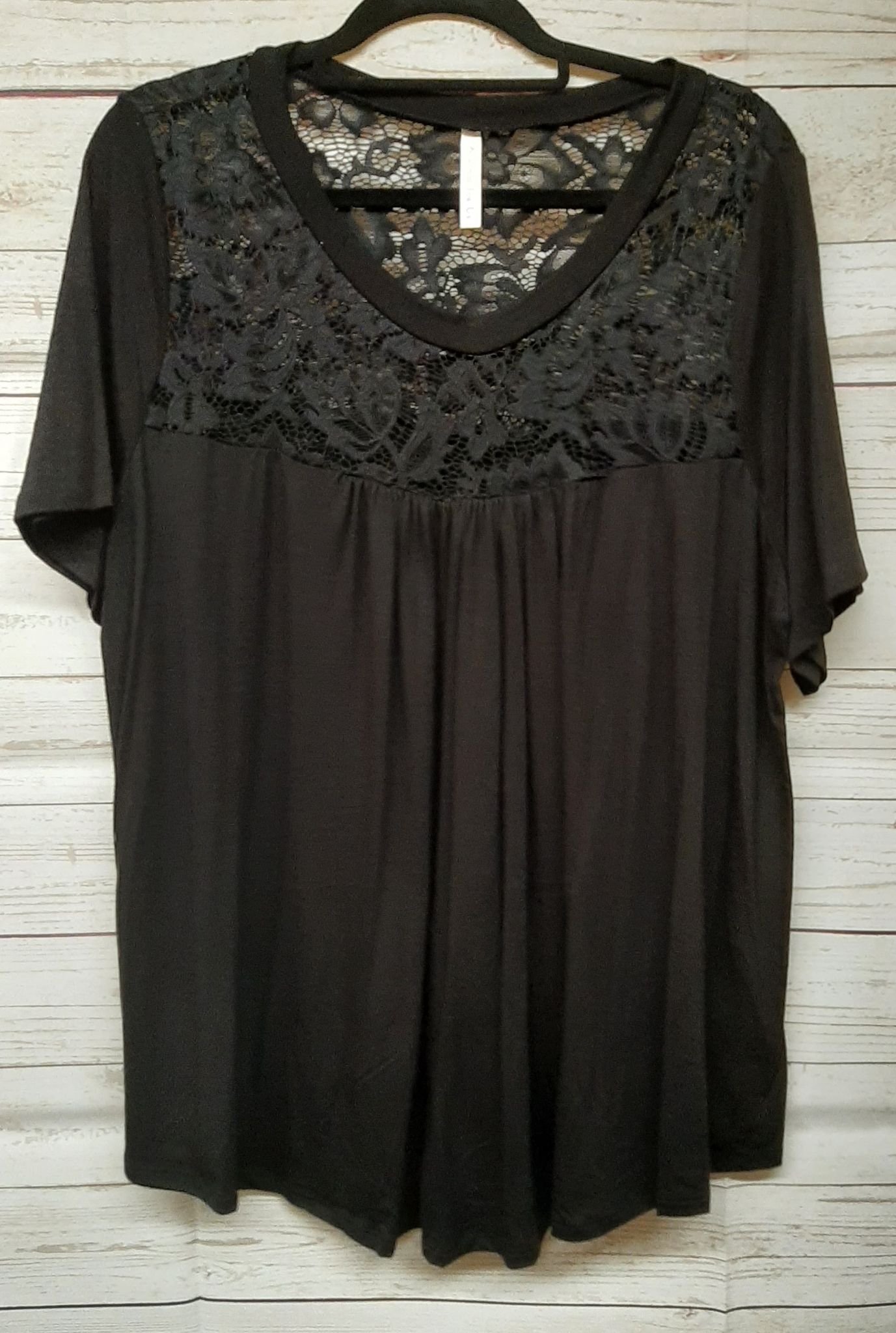 PSFU Black Lace Top