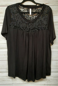 PSFU Black Lace Top