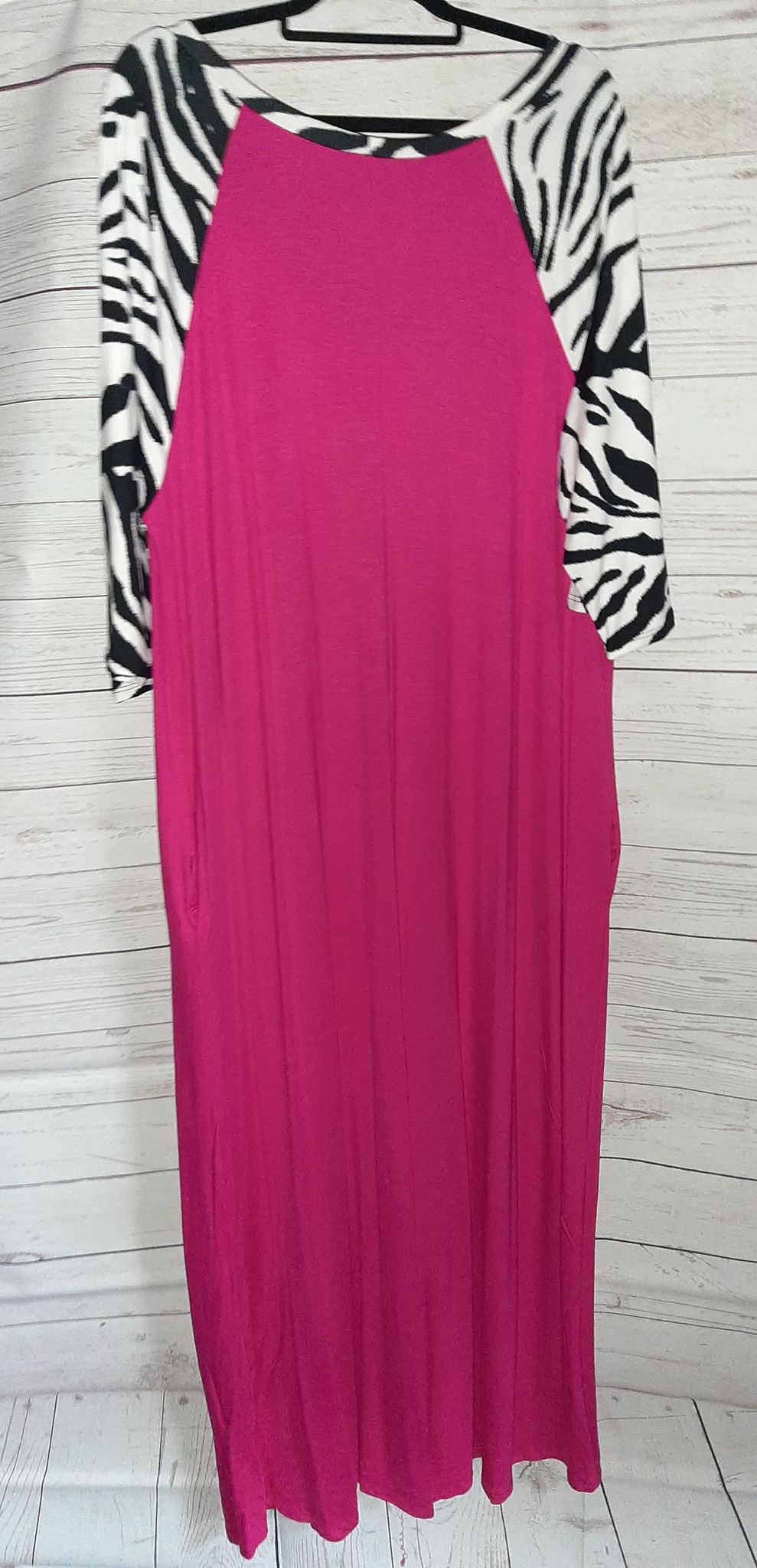 PSFU Pink Zebra Maxi Dress