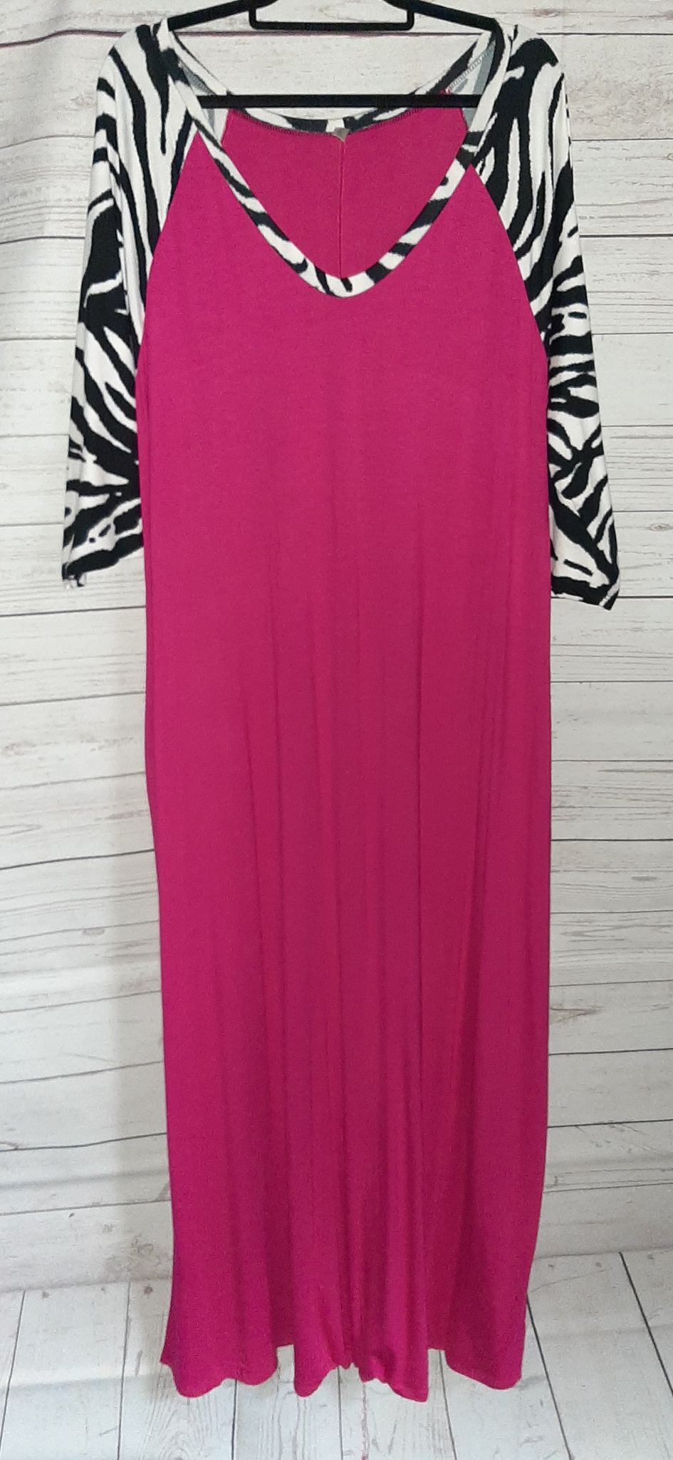 PSFU Pink Zebra Maxi Dress