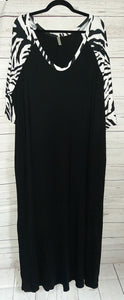 PSFU Black Zebra Maxi Dress