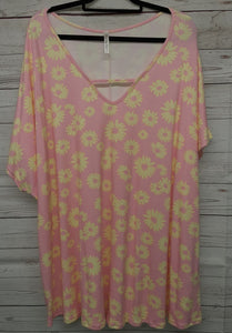 PSFU Pink Yellow Floral Top