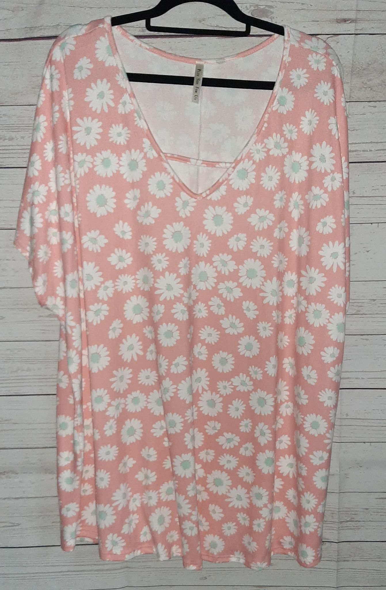 PSFU Coral Green Floral Top