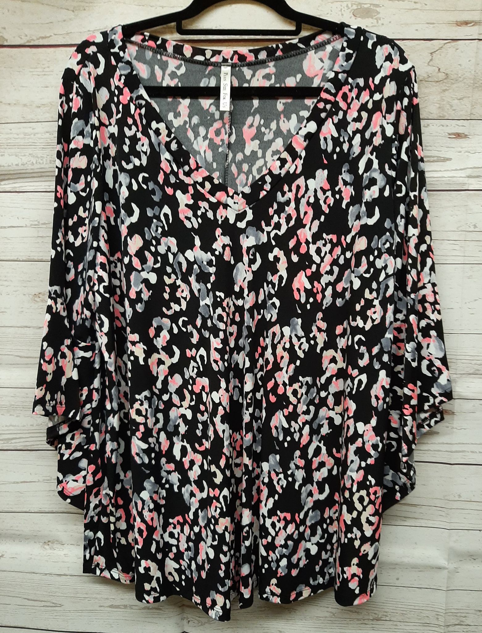 PSFU Black Pink Leopard Top