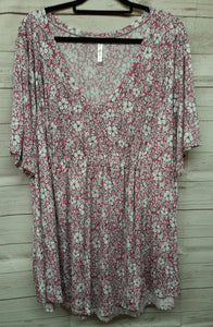 PSFU Magenta White Floral Top