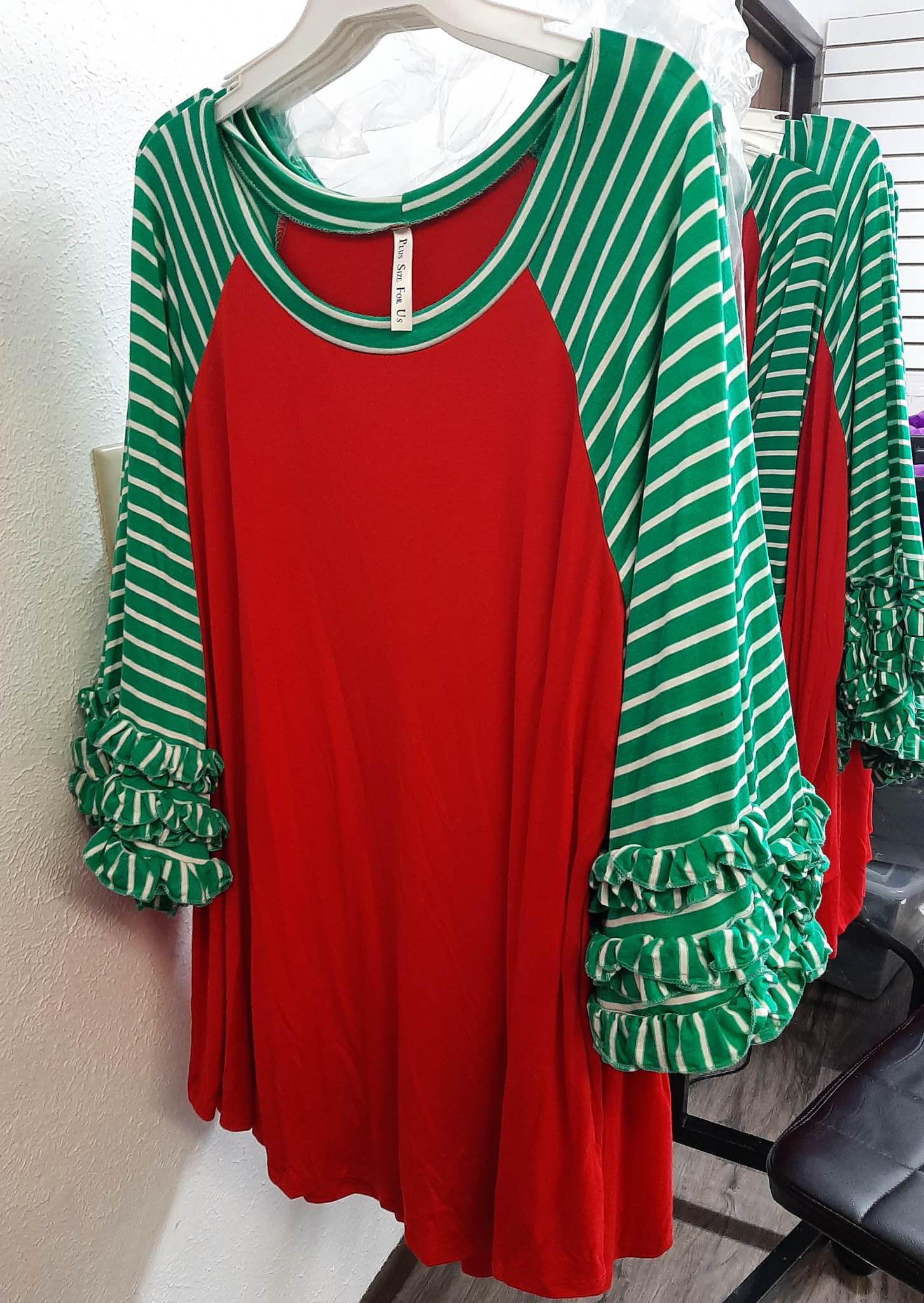 PSFU Red & Green Christmas Holiday Shirt Top