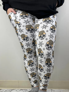 Freezin To Death Skull Leggings with Pockets