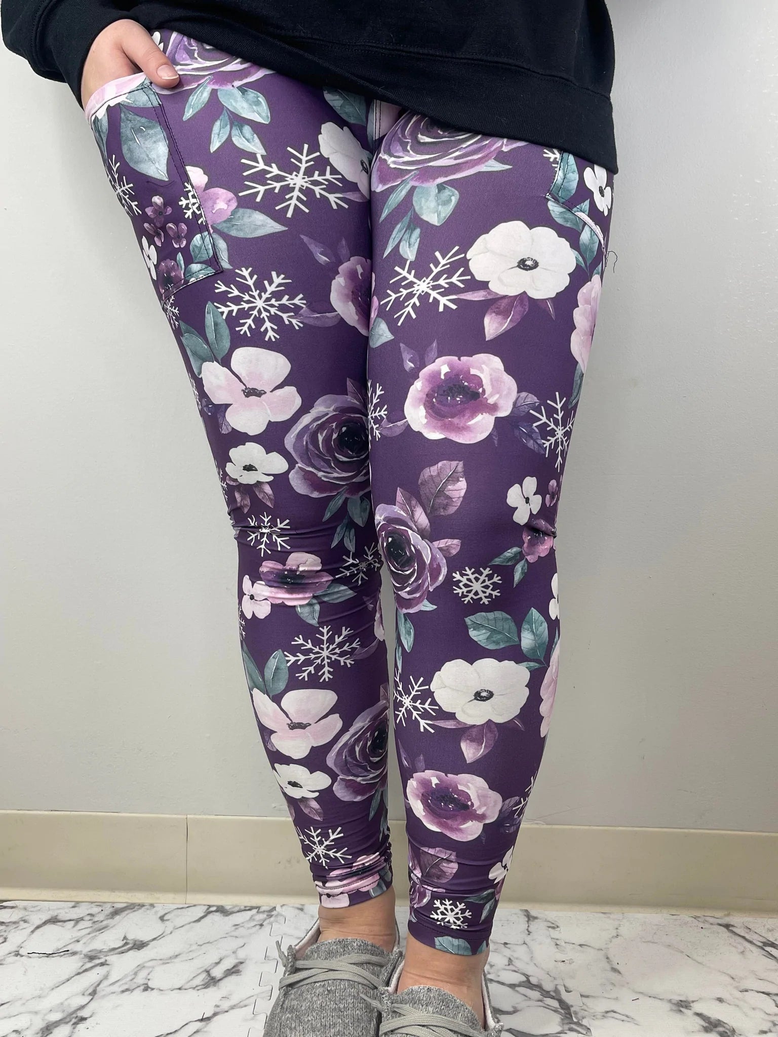 Gorgeous Purple Floral Leggings