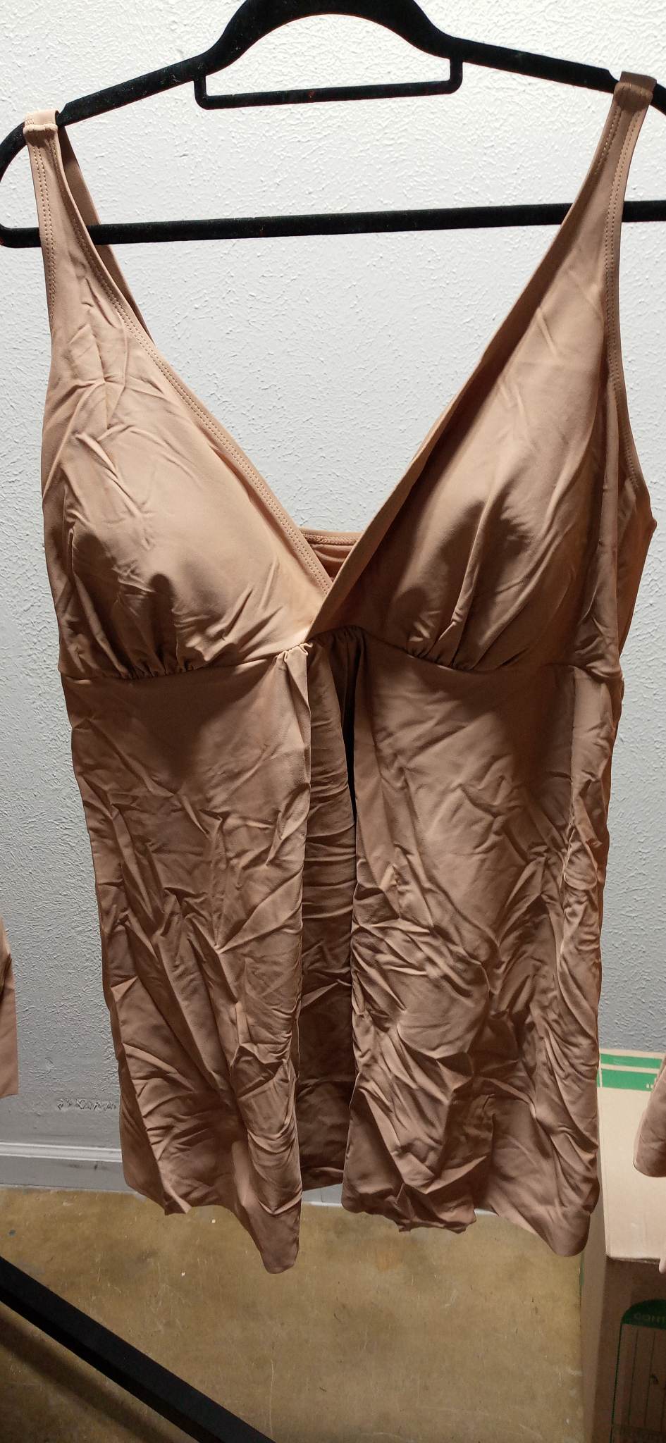 Beige One Piece Swim Bathing Suit