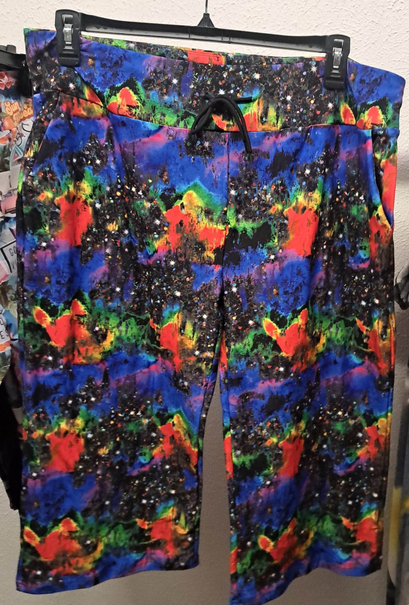 Acid Wash Tie Dye Capri Gauchos