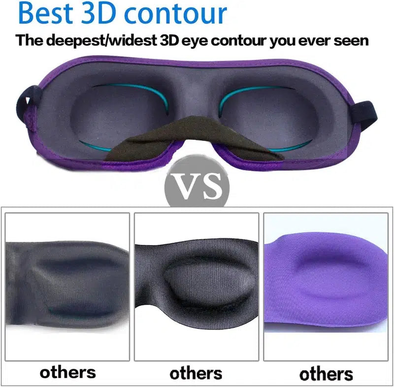 Set of 2, 3D Sleep Eye Mask Adjustable Straps