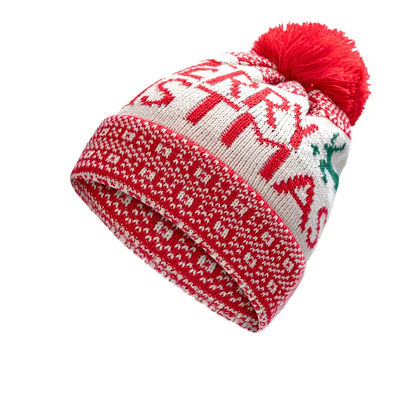 Warm Merry Christmas Stretchy Hat So Cute