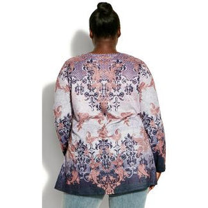 Arna York Callie Top Red Ornate Sublimation Top