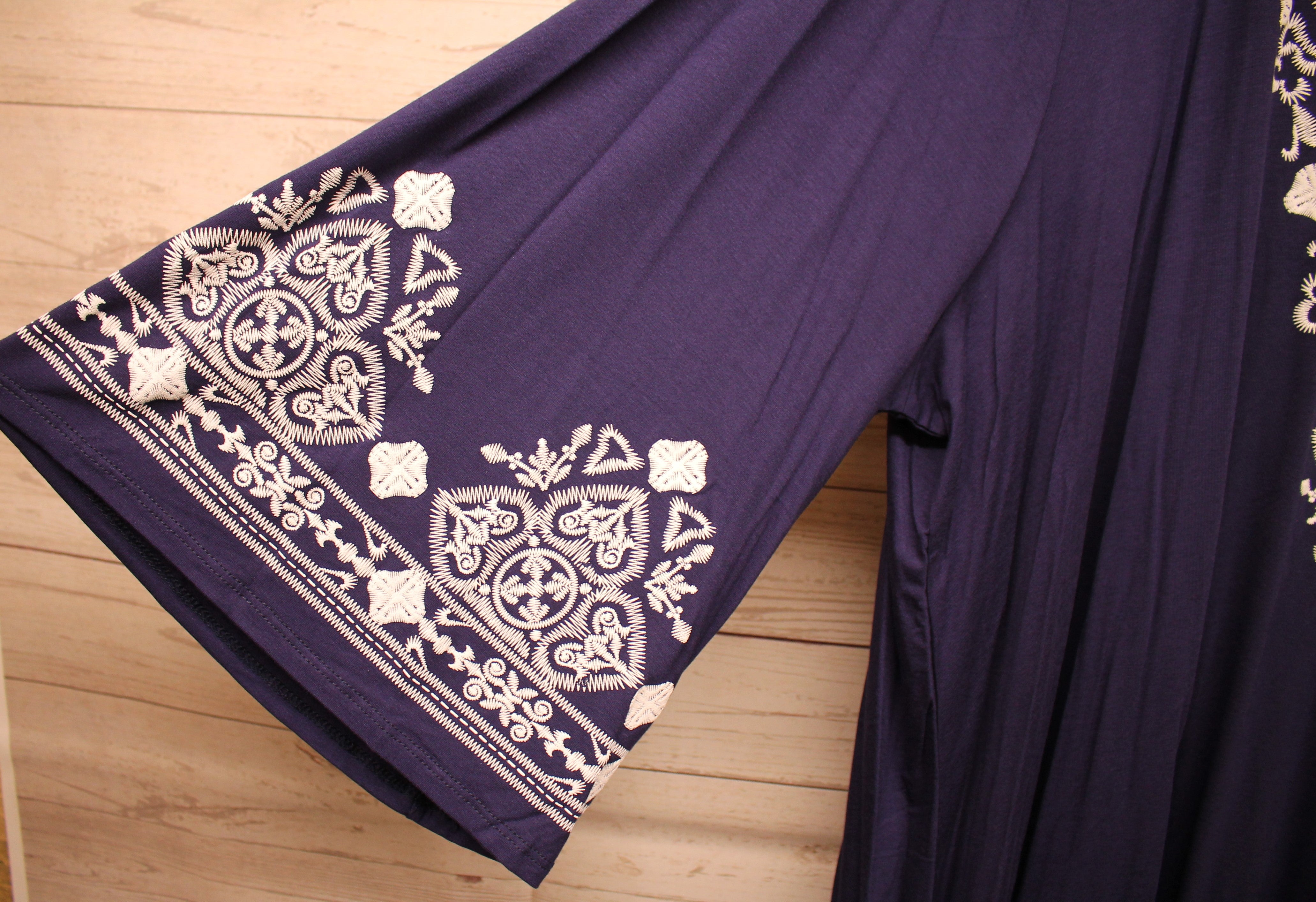 PSFU Navy Blue w White Lattice Sleeves