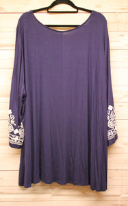 PSFU Navy Blue w White Lattice Sleeves