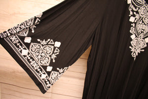 PSFU Black w White Lattice Top Tunic