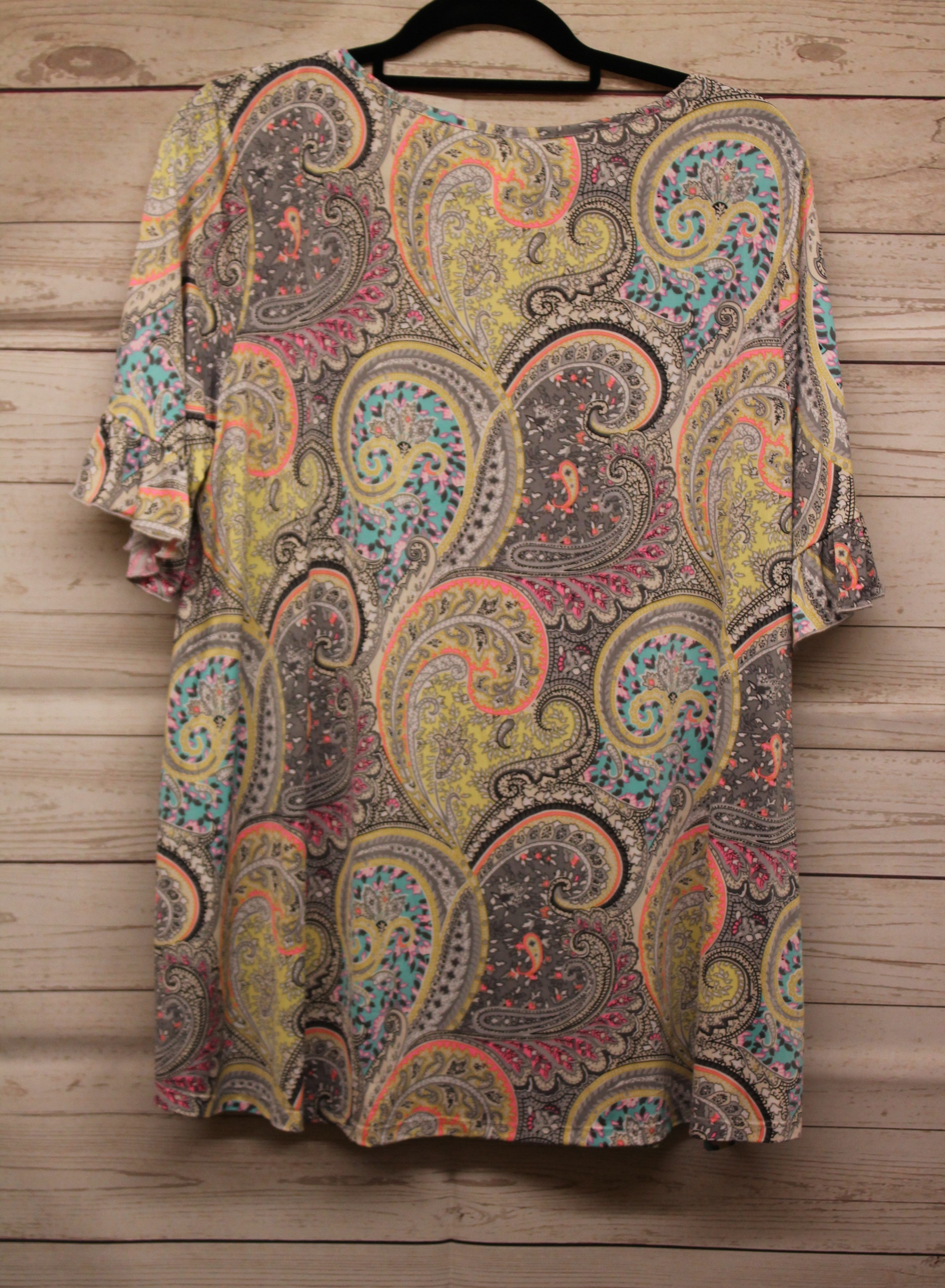 PSFU Gray Paisley Top
