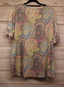 PSFU Gray Paisley Top