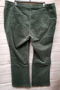 Green Stretch Corduroy Bootcut Jean