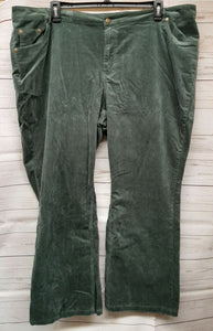 Green Stretch Corduroy Bootcut Jean
